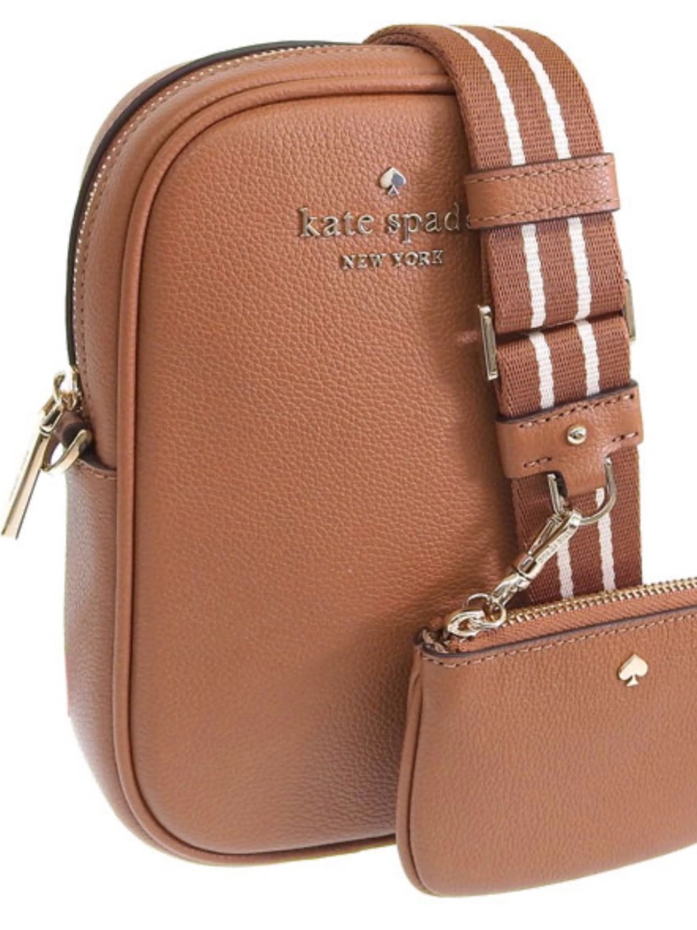 🩷 Kate Spade Rosie North South Crossbody Brown Leather 🩷